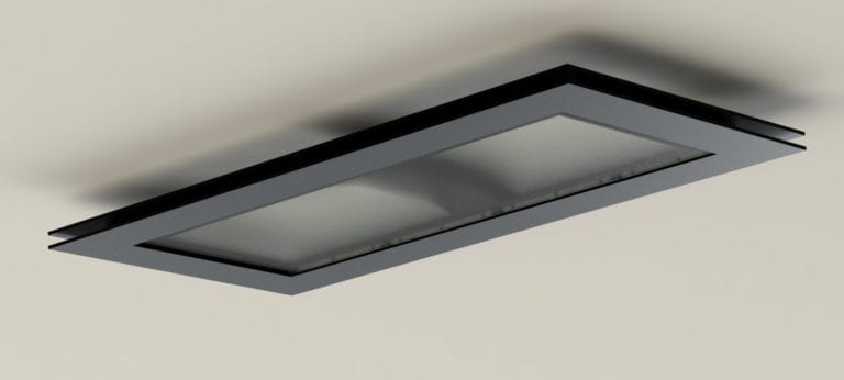 Modern clear 2'X4' ceiling light gray