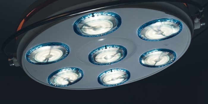Surgical light in the operating theatre